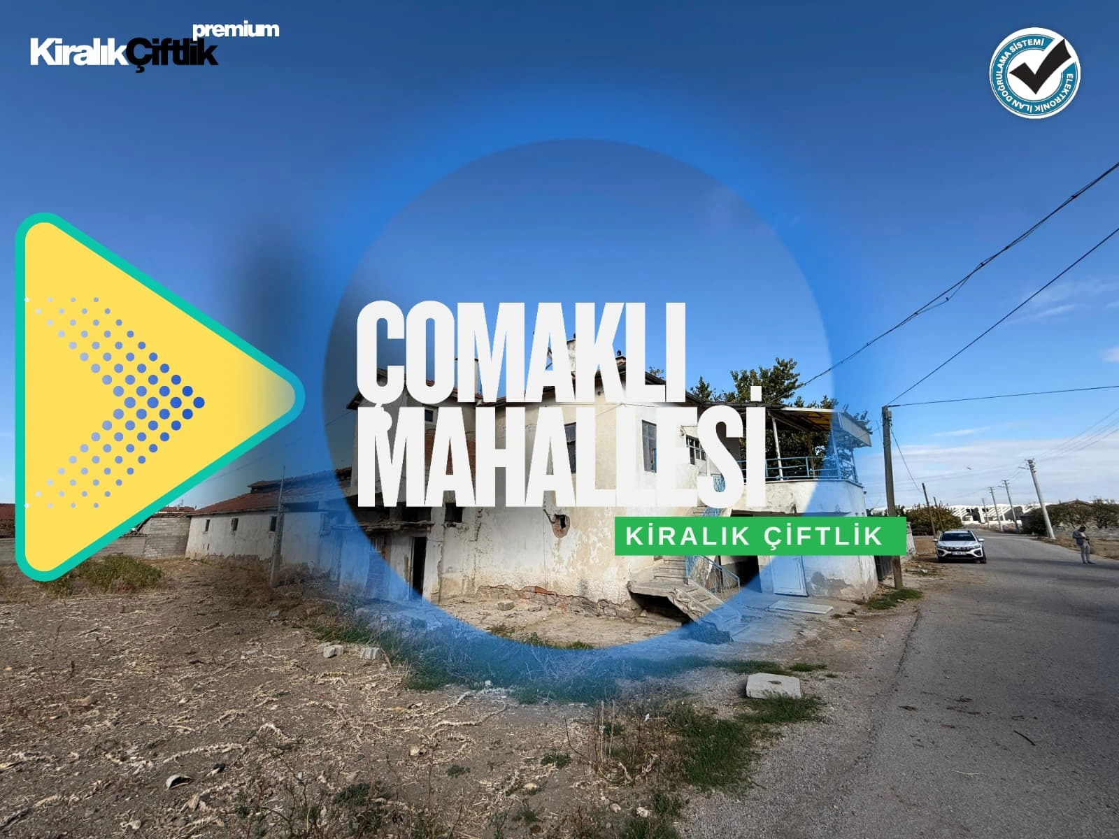 KONYA MERAM ÇOMAKLI MAHALLESİ KİRALIK ÇİFLİK ARAZİSİ!